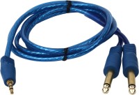 Prodx 3.5mm sterio male to 6.35mm mono male high grade cable(Blue)