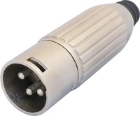 MX XLR 3 PIN MICROPHONE MALE Connector(Silver, Black)