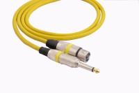 Prodx p38 mono male to xlr female microphone extention 3mtr cable(Yellow)