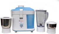 BAJAJ New JX 10 450 W Juicer Mixer Grinder (3 Jars, White, Blue)