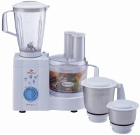BAJAJ Master Chef Food Processor 600 W Juicer Mixer Grinder (4 Jars, White)