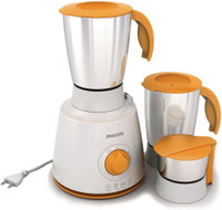 PHILIPS Mixer Grinder HL7610 500 W Mixer Grinder (3 Jars, White & Orange)