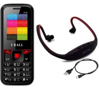 I Kall K16 with MP3/FM Player Neckband(Black & Red)