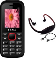 I Kall K55 with MP3/FM Player Neckband(Black & Red)