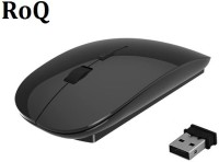 ROQ Ocean 2.4Ghz Ultra Slim Wireless Optical Mouse(Bluetooth, Black)   Laptop Accessories  (ROQ)