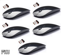 FKU Sets Of 5 Ultra Slim Wireless Optical  Gaming Mouse(USB, Black)   Laptop Accessories  (FKU)