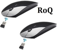 ROQ Sets Of 2 HIGH QUALITY 2.4Ghz Wireless Optical Mouse(USB, Black)   Laptop Accessories  (ROQ)