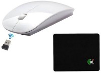ROQ Premium series pad WITH Wireless Optical Mouse(USB, White)   Laptop Accessories  (ROQ)