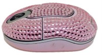 Shrih Scroll Wheel Pink Crystal Rhinestone M Wireless Optical Mouse(USB, Pink)   Laptop Accessories  (Shrih)