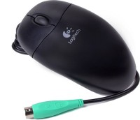Logitech M-Sbf96 Wired Optical Mouse(PS/2, Black)   Laptop Accessories  (Logitech)
