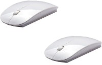 Outre 2PC 2.4Ghz Ultra Slim Wireless Optical Mouse(USB, White)   Laptop Accessories  (Outre)