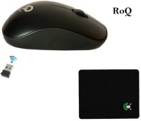 ROQ Q3 Premium series pad WITH Wireless Optical Mouse(USB, Black)   Laptop Accessories  (ROQ)