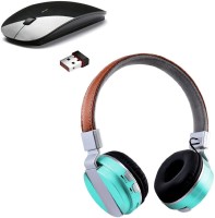 View ROQ Metal Super Bass Wireless Stereo Bluetooth Headphone With Ultra Slim Wireless Optical Mouse(USB, Multicolor) Laptop Accessories Price Online(ROQ)