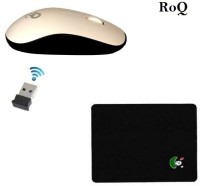 ROQ Q3 Premium series pad WITH Wireless Optical Mouse(USB, White, Black)   Laptop Accessories  (ROQ)
