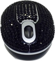 Shrih Black Crystal Rhinestone Wireless Optical Mouse(USB, Black)   Laptop Accessories  (Shrih)