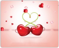 View Lovely Collection Cherry Heart Mousepad(Multicolor) Laptop Accessories Price Online(Lovely Collection)