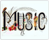 Lovely Collection Music Typography Mousepad(Multicolor)   Laptop Accessories  (Lovely Collection)