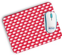 View Shoppers Bucket Baby Elephant Mousepad(Red) Laptop Accessories Price Online(Shoppers Bucket)