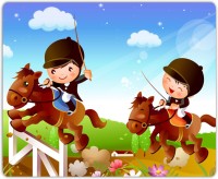 Lovely Collection Children Horseridding Mousepad(Multicolor)   Laptop Accessories  (Lovely Collection)