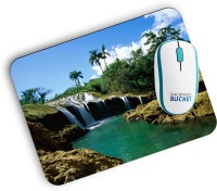View Shoppers Bucket Waterfall Mousepad(Multicolor) Laptop Accessories Price Online(Shoppers Bucket)