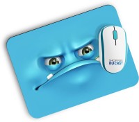 View Shoppers Bucket Op-Eye Mousepad(Blue) Laptop Accessories Price Online(Shoppers Bucket)