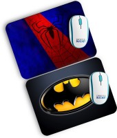 Shoppers Bucket Spiderman Batman Combo Mousepad(Red, Blue, Black, Yellow, Grey, White)   Laptop Accessories  (Shoppers Bucket)