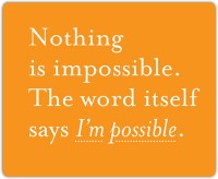 Lovely Collection Nothing Is Impossible Quote Mousepad(Multicolor)   Laptop Accessories  (Lovely Collection)