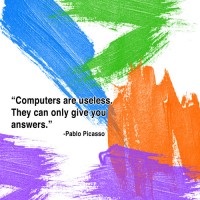 View Allthingscustomized Picasso's Quote Mousepad(Multicolor) Laptop Accessories Price Online(Allthingscustomized)