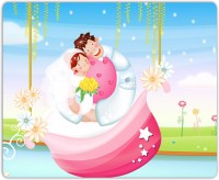 View Lovely Collection Happily Married Couple Mousepad(Multicolor) Laptop Accessories Price Online(Lovely Collection)