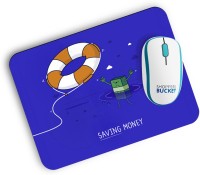 View Shoppers Bucket Saving Money Mousepad(Multi Color) Laptop Accessories Price Online(Shoppers Bucket)