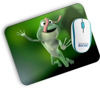 View Shoppers Bucket Frog-G Mousepad(Green) Laptop Accessories Price Online(Shoppers Bucket)