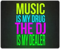 View Lovely Collection Music Is My Drug Mousepad(Multicolor) Laptop Accessories Price Online(Lovely Collection)
