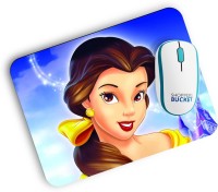 View Shoppers Bucket Cinderella Mousepad(Blue) Laptop Accessories Price Online(Shoppers Bucket)