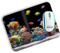 View Shoppers Bucket Fishy Affair Mousepad(Black) Laptop Accessories Price Online(Shoppers Bucket)