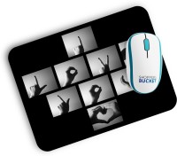 Shoppers Bucket Finger On Mousepad(Black)   Laptop Accessories  (Shoppers Bucket)
