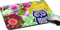 meSleep Owl Floral PD-22-069 Mousepad(Multicolor)   Laptop Accessories  (meSleep)