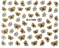 SENECIO� S Glitter Butterfly Design 3D Nail Art Stickers Decals Tips Decoration Manicure Kit(Silver/Golden) - Price 105 55 % Off  