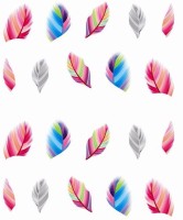 SENECIO� Colorful Feather French Nail Art Manicure Decals Water Transfer Stickers 1 Sheet(Multicolor) - Price 119 67 % Off  