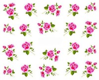 SENECIO� Pink Love Rose Floral Nail Art Manicure Decals Water Transfer Stickers 1 Sheet(Pink) - Price 110 75 % Off  