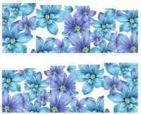 Azzuro Blue Cherry Blossom French Nail Art Manicure Decals Water Transfer Stickers 1 Sheet(Blue Cherry Blossom) - Price 99 50 % Off  