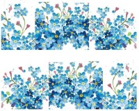 Azzuro Manicure Water Transfer Nail Art Decals Stickers(Blue Blossom) - Price 99 50 % Off  