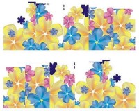Azzuro Manicure Water Transfer Nail Art Decals Stickers(Yellow Floral) - Price 99 50 % Off  