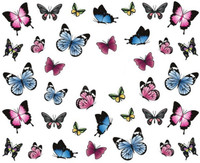 SENECIO� Lovely Butterfly Nail Art Manicure Decals Water Transfer Stickers 1 Sheet(Multicolor) - Price 129 66 % Off