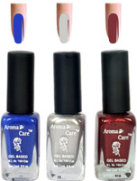 Aroma Care Silver+Red Matte Nail Polish Combo 6-10-519 Multicolor,(29.7 ml, Pack of 3) - Price 125 68 % Off