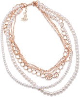 SENECIO™ Korean Fashion Delicate Chains Multi-Layer Imitation Beaded Pearl Gold-plated Plated Alloy Necklace