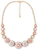 SENECIO™ Floral Collection Cat's Eye Opal Imitation Stone Luxury Partywear Multicolor Unique Gift Gold-plated Plated Alloy Necklace