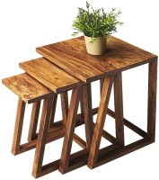 View Ringabell 1 Solid Wood Nesting Table(Finish Color - Walnut Brown, Set of - 3) Furniture (Ringabell)