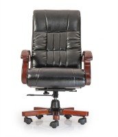 View Durian Herald Leatherette Office Arm Chair(Black) Price Online(Durian)