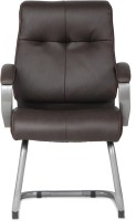 View HomeTown Hugo Small Leatherette Office Arm Chair(Brown) Price Online(HomeTown)