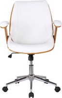 View Urban Ladder Ray Leatherette Study Arm Chair(White) Furniture